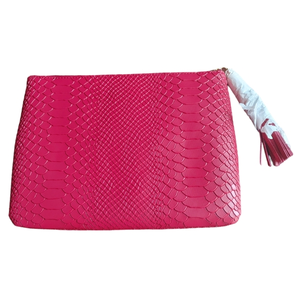 NWOT Gigi New York Pink Tassel Clutch - Picture 10 of 12